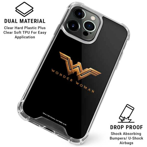 DC Comics Wonder Woman Gold Emblem iPhone 16 Pro Clear Case
